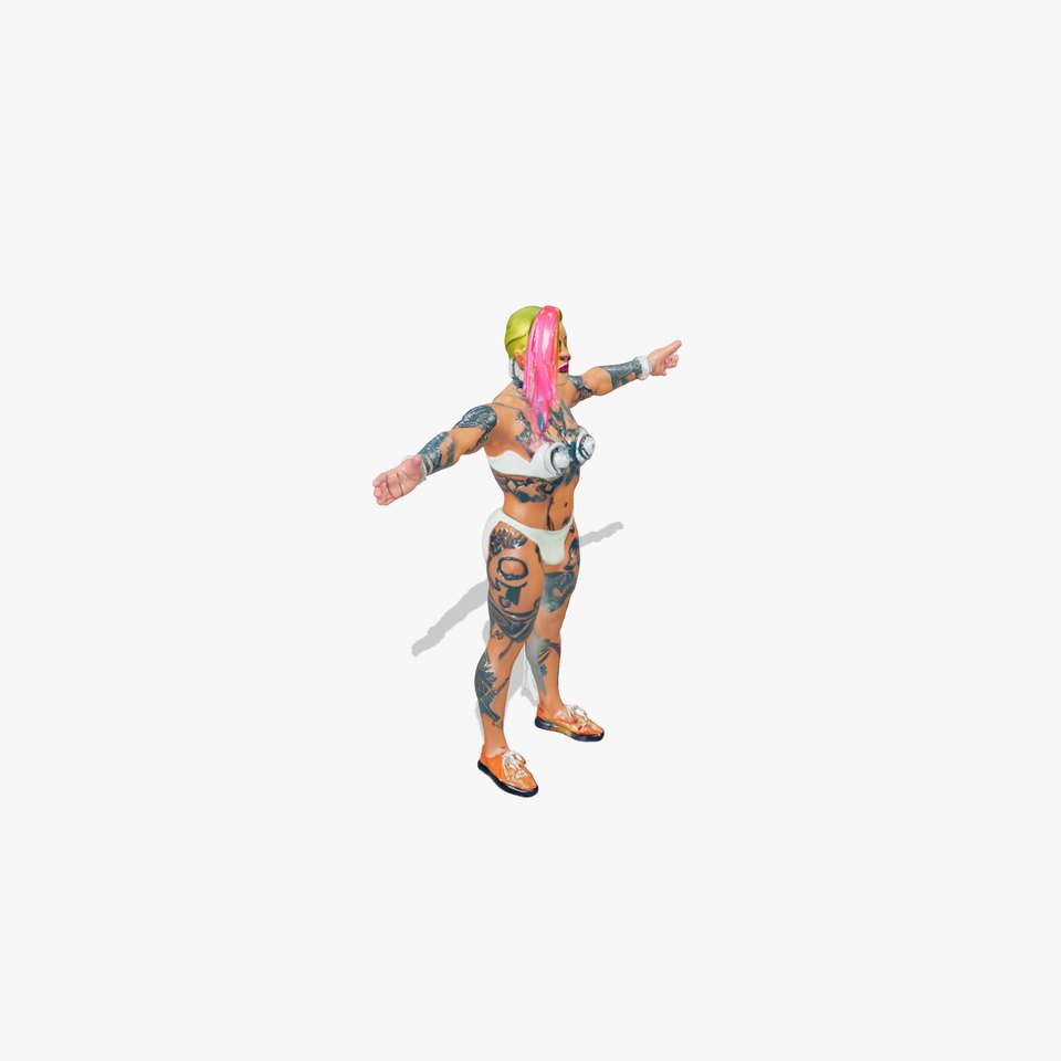 Futuristic Tattooed Model model pack
